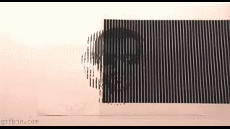 Optical illusion - rotating head
